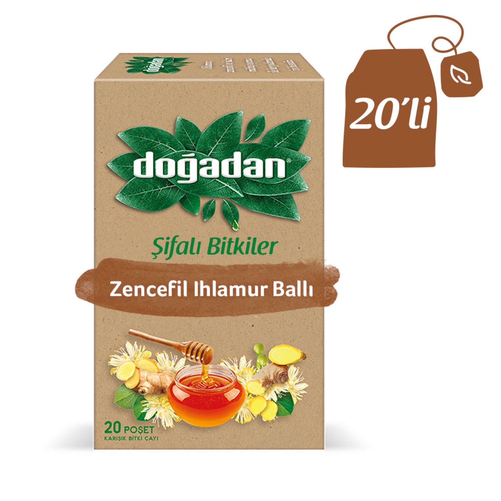 Doğadan Ginger Linden Honey Herbal Tea (Zencefil Ihlamur Ballı Bitki Ç