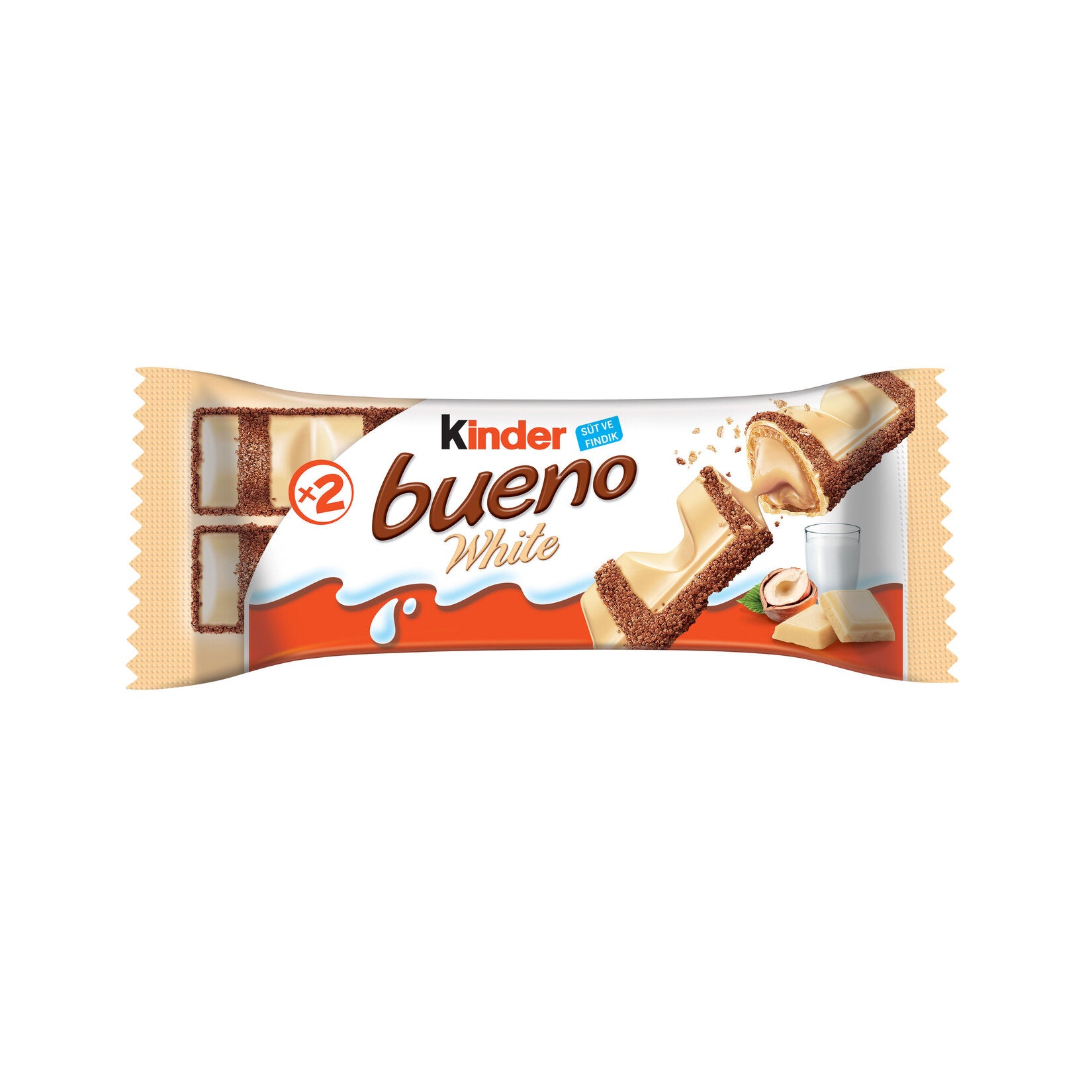 Kinder Bueno Barres chocolatées chocolat blanc 390g 