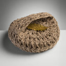 Round Bath Sponge with Pouch, Handmade %100 Linen (Kese Yuvarlak Süngerli El Yapımı %100 Keten)