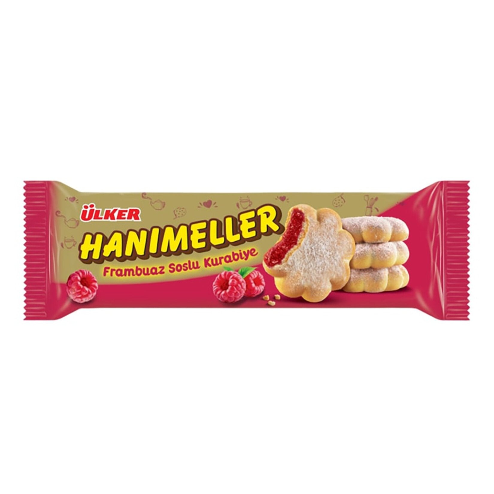 Ülker Hanımeller Cookies with Raspberry Sauce (Frambuaz Soslu Kurabiye