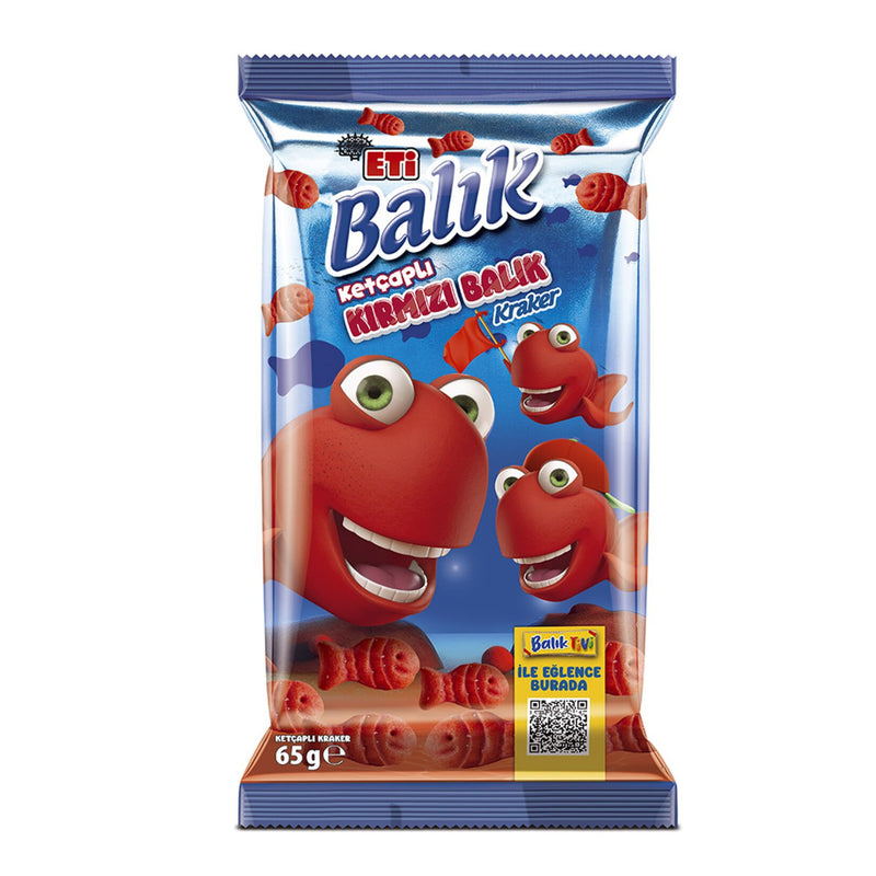 Eti Red Fish Crackers with Ketchup (Ketçaplı Kırmızı Balık Kraker) 65g