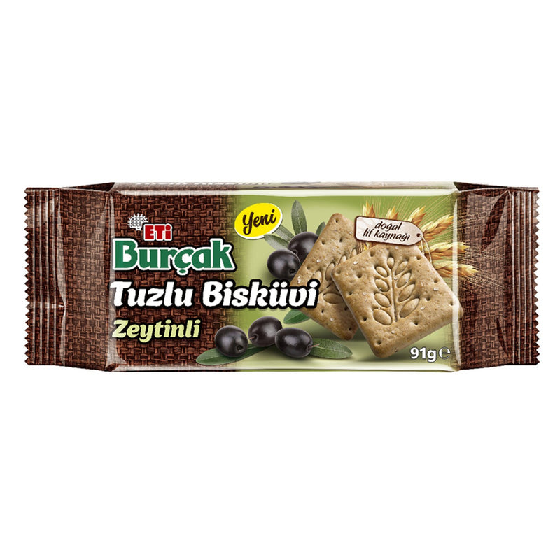 Eti Burçak Salted Olive Biscuit (Tuzlu Zeytinli Bisküvi) 91g