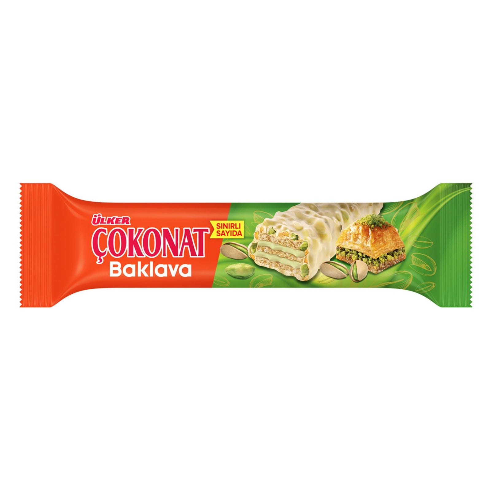 Çokanat White Chocolate with Pistachio Baklava (Ülker Çokonat Baklava)