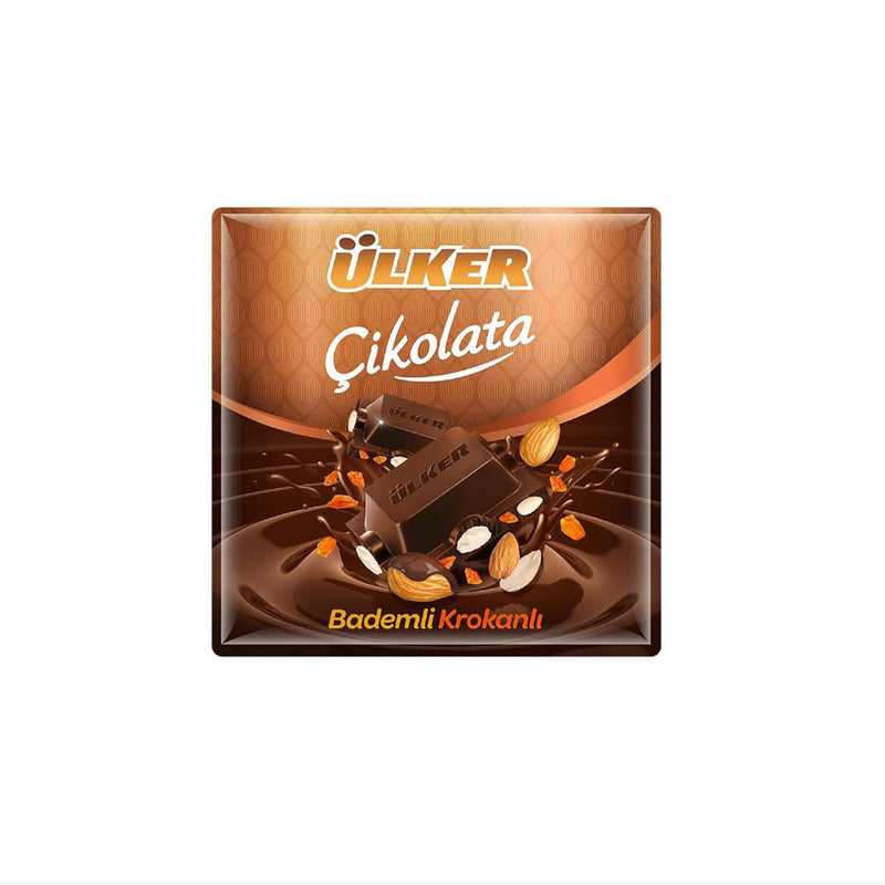 Ülker Honey Almond Croquant Milk Chocolate (Ballı Bademli Krokanlı Sütlü Çikolata) 60g