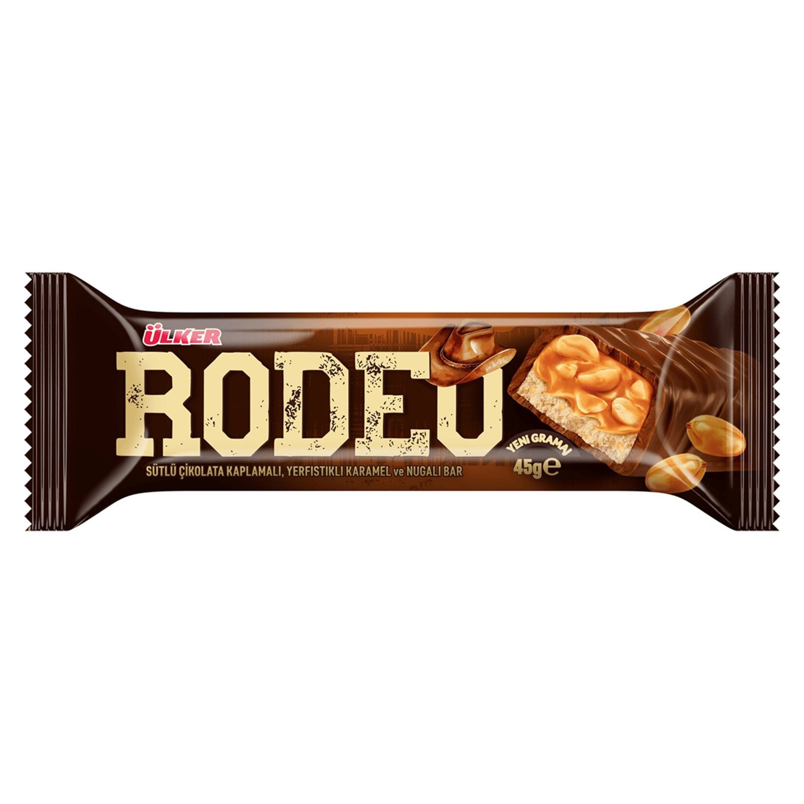 Dl Rodeo Wafer Ülker Rodeo Peanut Chocolate Wafer (Kaplamalı Bar Yer Fıstığı) 45g