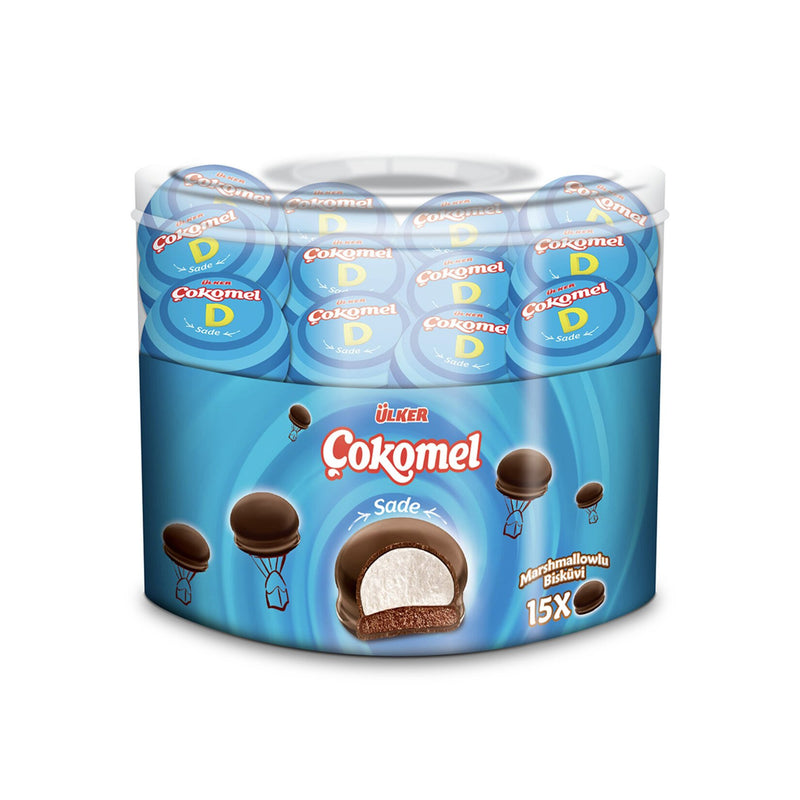 Ülker Çokomel Chocolate-Marshmallow Biscuit (Marshmallow Sade) 180g