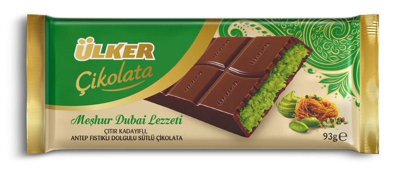 Ülker Dubai Chocolate with Kadayif (Meşhur Dubai Lezzeti Dubai Çikolatası) 93g