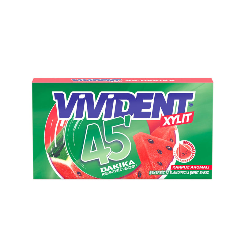 Vivident 45Dk Wallet Watermelon Gum (Cüzdan Karpuzlu Sakız) 26g