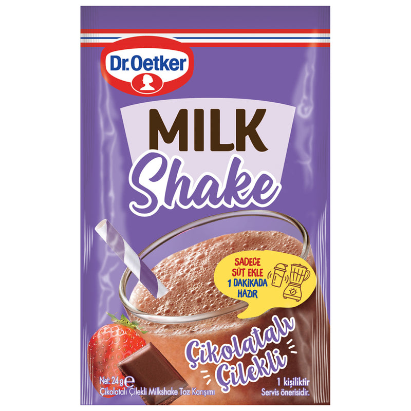 Dr.Oetker Milkshake Mixed Chocolate Powder Strawberry (Toz Karışık Çikolata Çilek) 24g