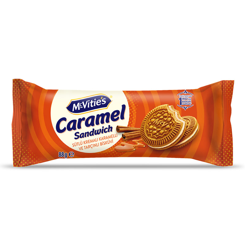 McVitie's Caramel Cinnamon Cream Biscuits (Karamelli Tarçınlı Kremalı Bisküvi) 88g
