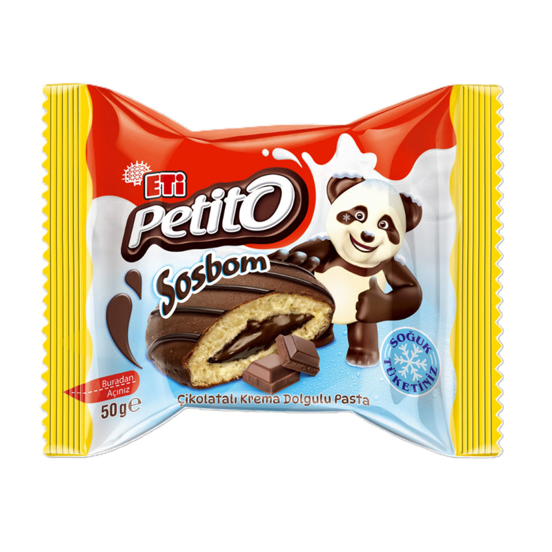 Eti Petito Sosbom Chocolate Cream Filled Pasta (Çikolatalı Krema Dolgulu Pasta) 50g