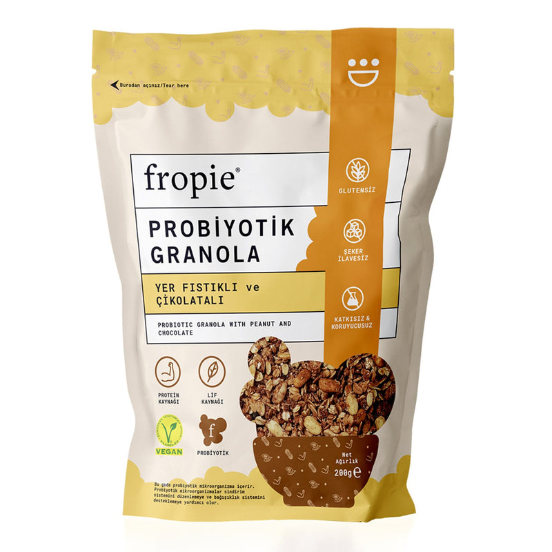 Fropie Peanut&Chocolate Probiotic Granola (Yer Fıstıklı&Çikolatalı) 200g