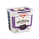 Cem Natural Oily Black Olives 291-350 (Doğal Yağlı Siyah Zeytin) 800g