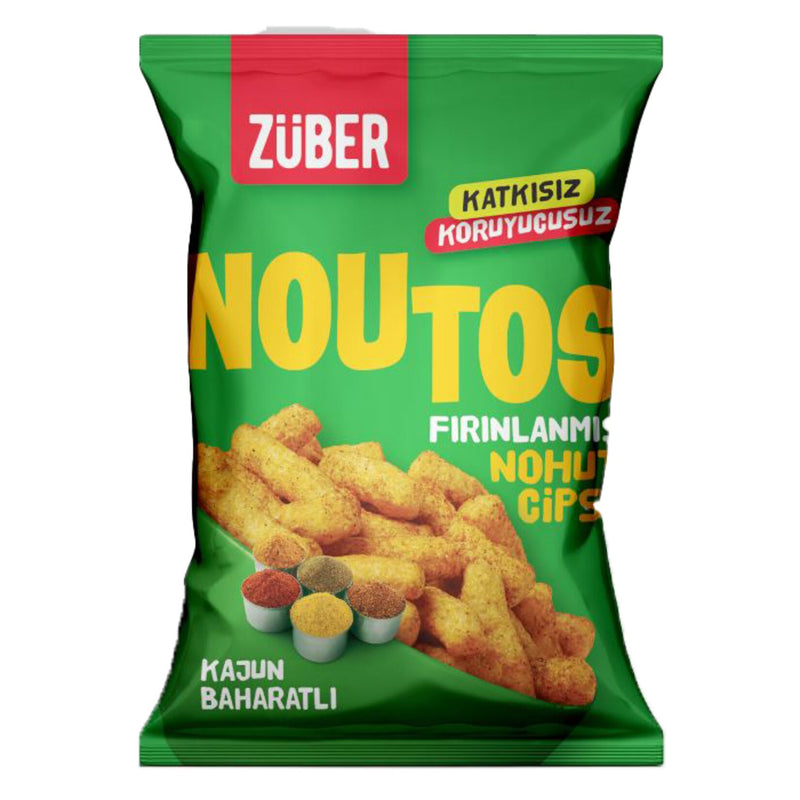 Züber Noutos Baked Chickpea Chips with Cajun Spice (Fırınlanmış Nohut Cipsi) 55g