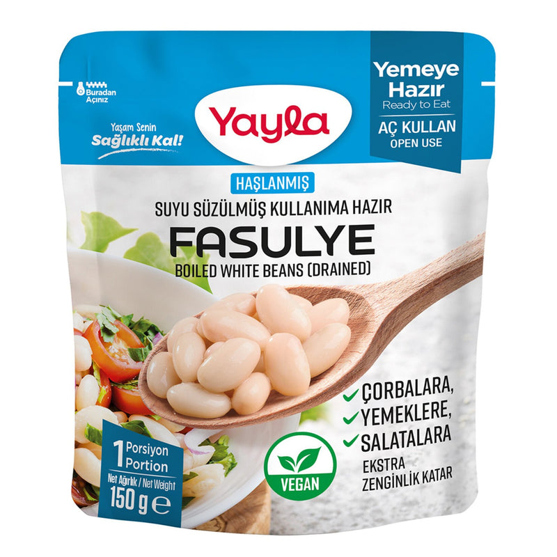 Yayla Boiled and Drained Beans (Haşlanmış Suyu Süzülmüş Fasülye) 150g
