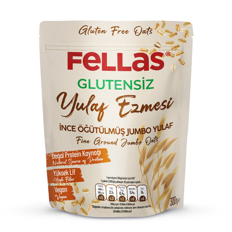 Fellas Gluten Free Oatmeal (Glutensiz Yulaf Ezmesi) 300g