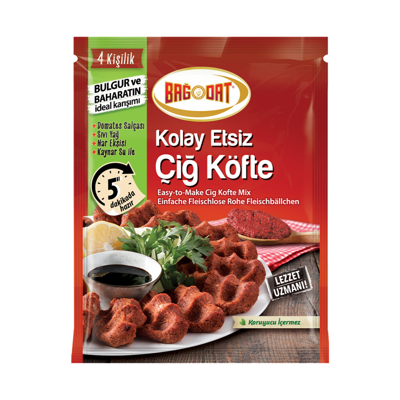 Bağdat Easy Meatless Raw Meatballs (Kolay Etsiz Çiğ Köfte) 120g