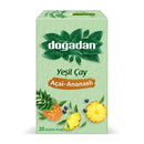 Doğadan Green Tea Acai Pineapple Flavored 20 Pack (Yeşil Çay Açai Ananaslı) 34g