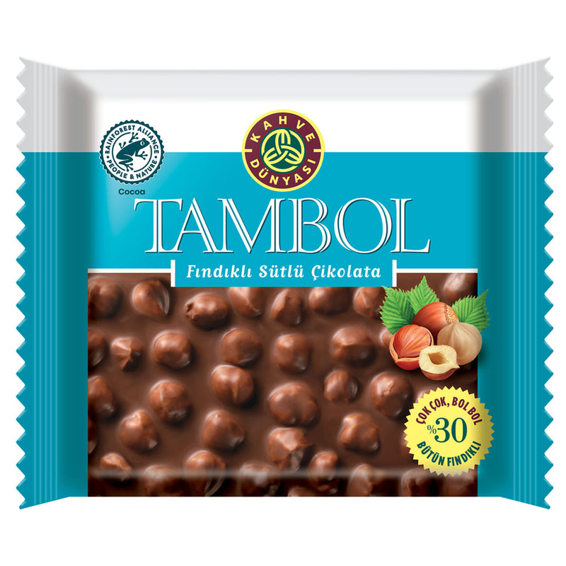 Kahve Dünyası Tambol Hazelnut Milk Chocolate (Fındıklı Sütlü Çikolata) 77g