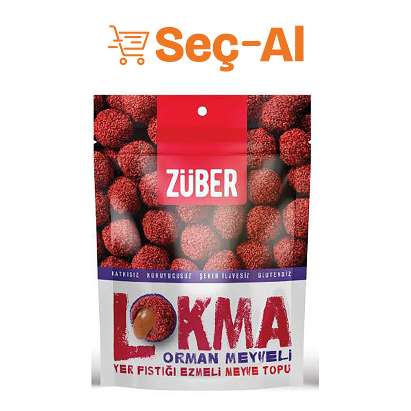 Züber Lokma Forest Fruit Peanut Butter Fruit Ball (Orman Meyveli Fıstık Ezmeli Meyve Topu) 96g