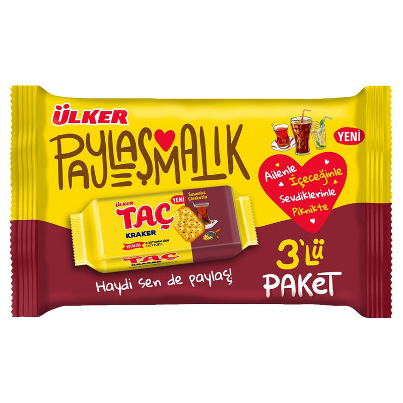 Ülker Taç Kraker with Sesame and Black Cumin (Susamlı Çörekotlu) 228g
