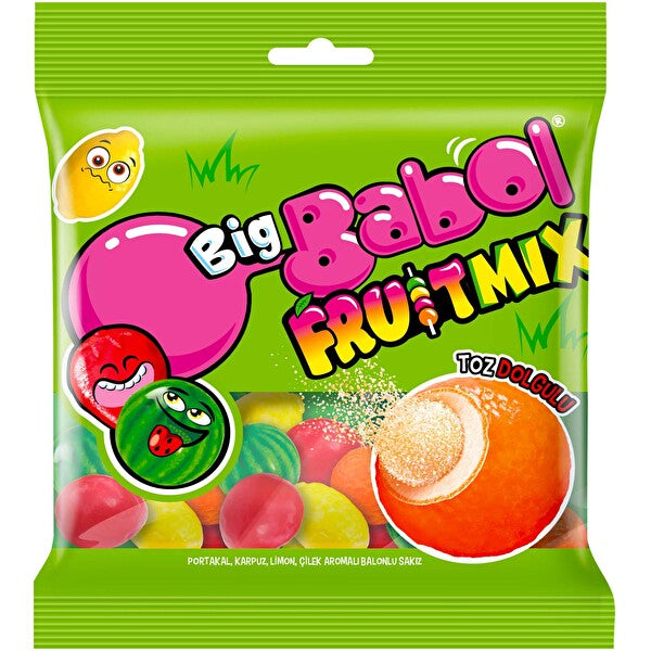 Big Babol Fruit Mix Flavored Gum (Aromalı Sakız) 80g