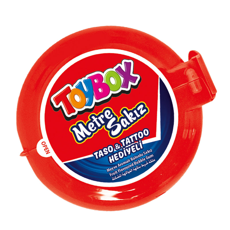 Toybox Fruit Flavored Bubble Gum (Meyve Aromalı Balonlu Metre Sakız) 35g