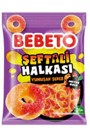 Bebeto Peach Ring Soft Candy (Şeftali Halkası Yumuşak Şeker) 80g