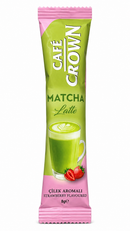 Cafe Crown Matcha Latte Strawberry Flavored (Çilek Aromalı) 8g