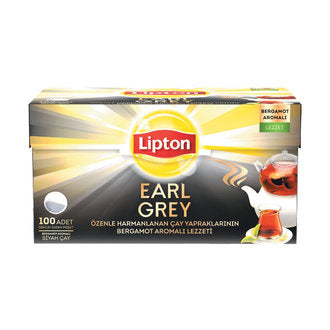 Lipton Black Earl Grey Teabags for Teapot (Demlik Poşet Çay ) 100ad/pcs