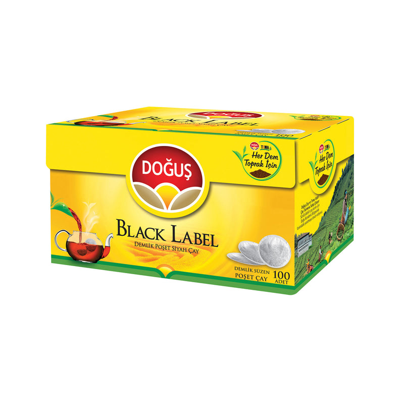 Doğuş Black Label Black Tea Teabags for Teapot  (Demlik Poşet Çay) 100ad/pcs