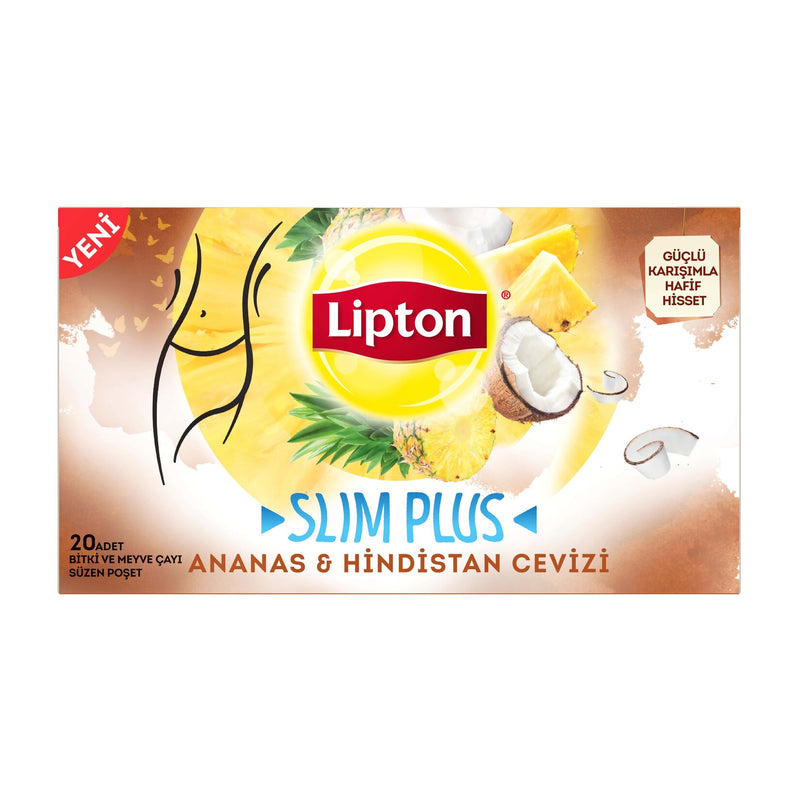 Lipton Slim Plus Pineapple Coconut Tea (Ananas Hindistan Cevizi 20'li) 34g