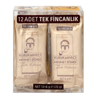 Kurukahveci Mehmet Efendi Turkish Coffee (Türk Kahvesi) 12X6g