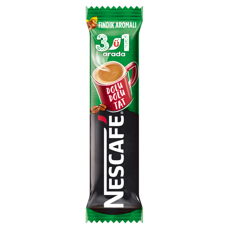 Nescafe 3-in-1 Hazelnut Coffee Packet (Fındık Aromalı 3'Ü 1 Arada) 17g