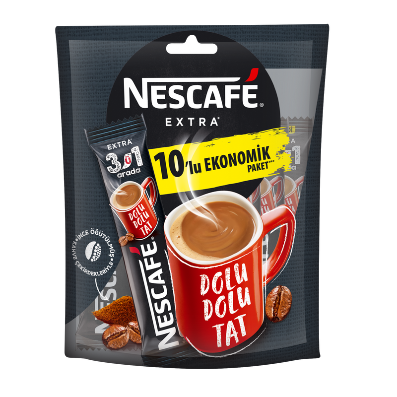Nescafé Extra Coffee 3-in-1 Pack of 10 (3'ü 1 Arada Extra 10'Lu Paket) 10x16.5g