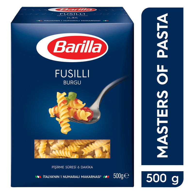 Barilla Fusilli Corkscrew Pasta (Burgu Makarna) 500g