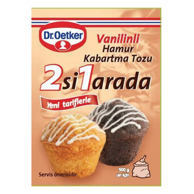 Dr.Oetker 2in1 Vanillin Dough Baking Powder (2si 1Arada Vanilinli Hamur Kabartma Tozu) 30g