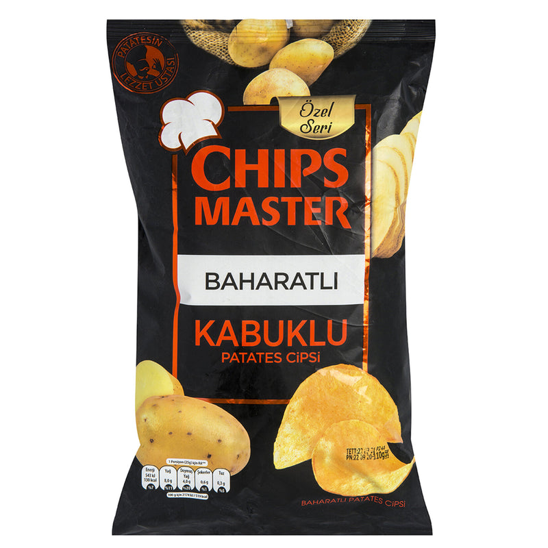 Chips Master Spicy Potato Chips (Baharatlı Kabuklu Patates Cipsi) 110g
