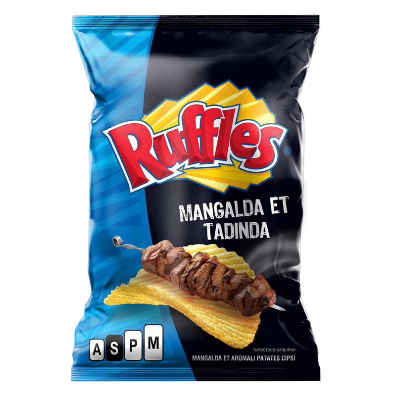 Ruffles Barbecued Meat Flavor Potato Chips (Mangalda Et Tadında Pat. Cips) 107g
