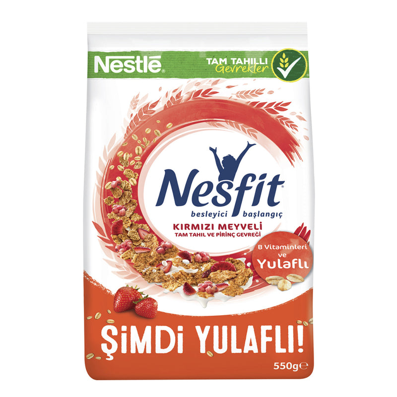 Nestle Nesfit Rice and Grain Flakes with Red Fruit (Kırmızı Meyveli Tahıl Gevreği) 400g