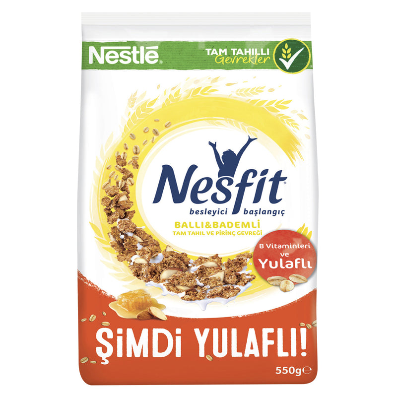 Nestle Nesfit Rice and Grain Flakes with Honey and Almonds (Ballı Bademli Tahıl Gevreği) 400g