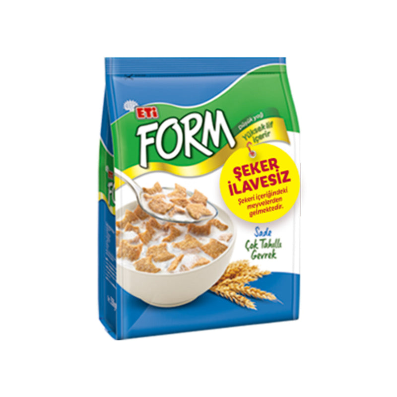 Eti Form Plain Whole Grain Cereal, No Added Sugar (Sade Çok Tahıllı Gevrek) 350g