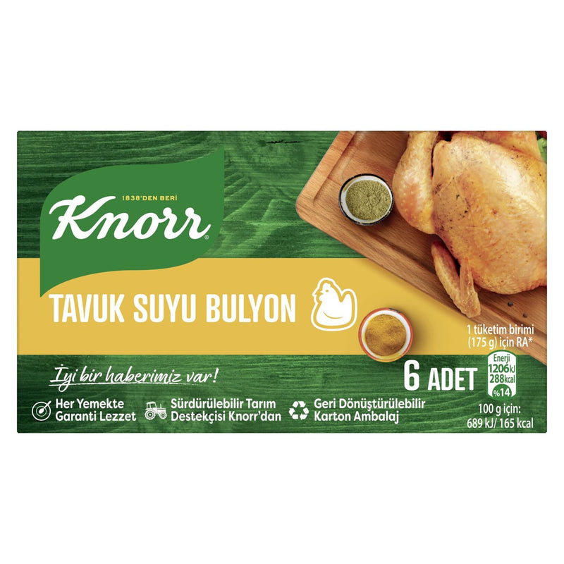 Knorr Chicken Bouillon Tablets (Tablet Bulyon Tavuk) 60g