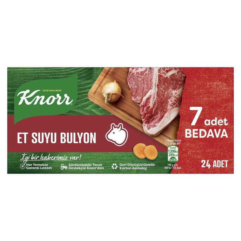 Knorr Beef Bouillon Tablets (Et Suyu Bulyon 24'lü) 240g