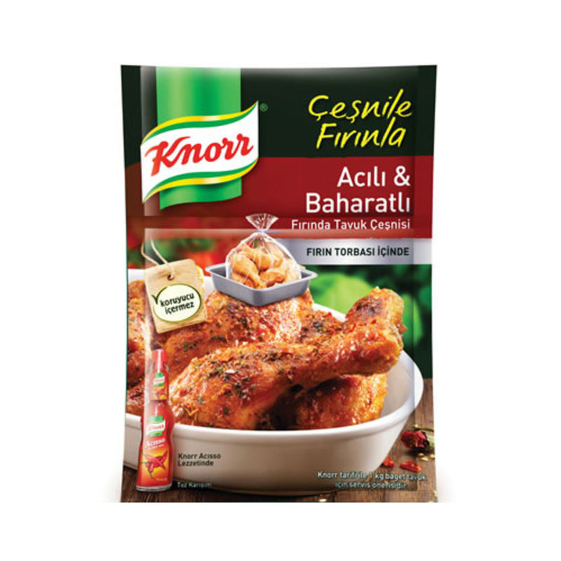 Knorr Spicy Chicken Seasoning Mix (Fırında Tavuk Çeşnisi Acılı Baharatlı) 34g