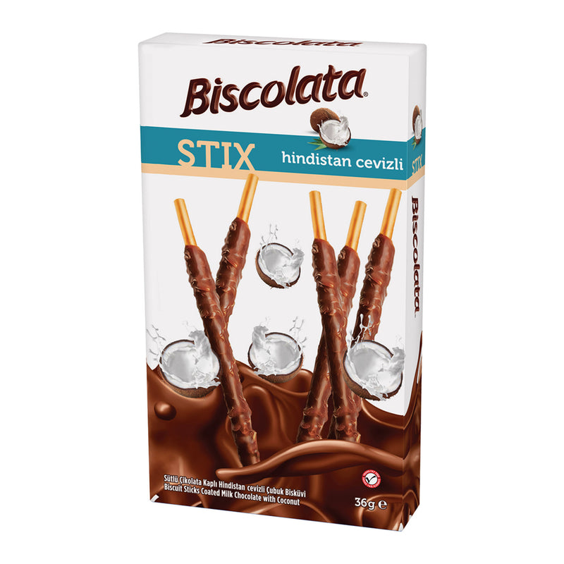 Biscolata Biscuit Sticks  Coconut-Coated (Stix Hindistan Cevizli) 36g