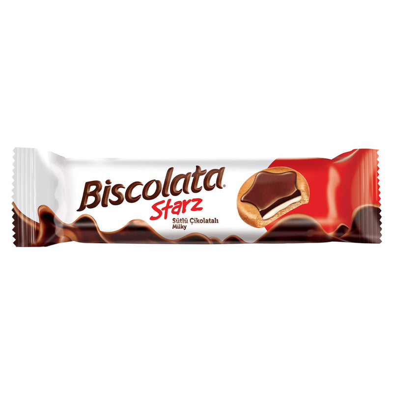 Biscolata Starz Milk Chocolate Biscuit (Sütlü Çikolata Kaplamalı Bisküvi) 82g