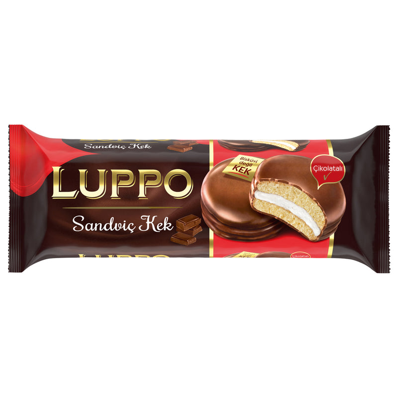 Luppo Chocolate Sandwich Cake 8 pcs (Sandviç Çikolatalı Kek 8 Ad/Pkt) 184g