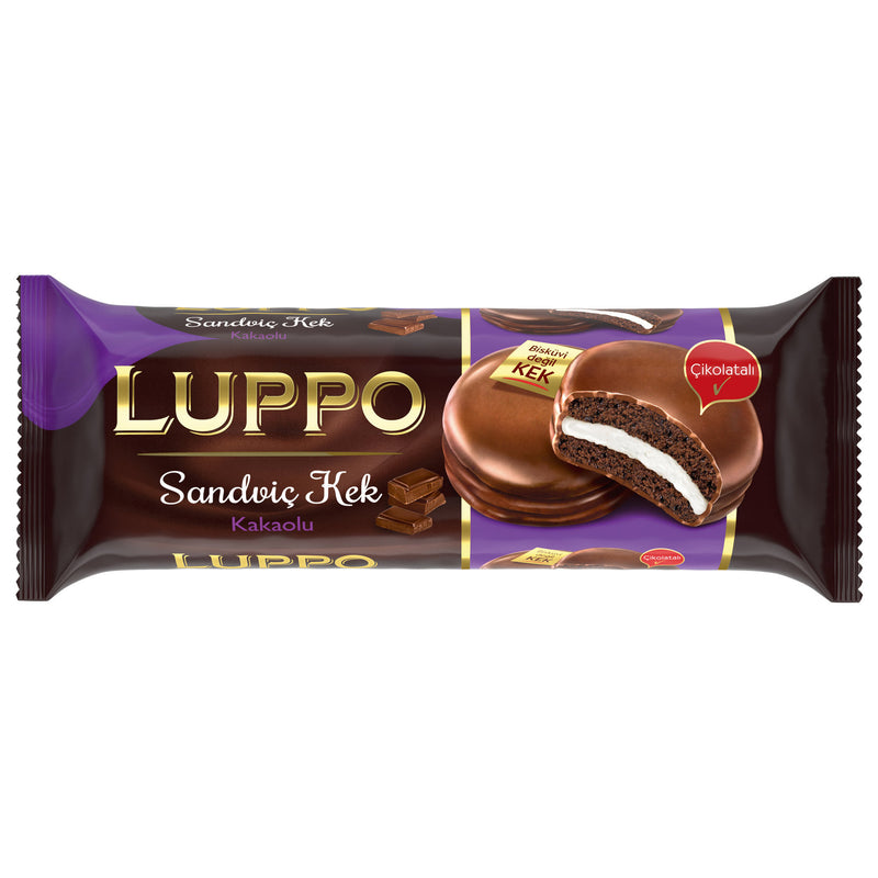 Luppo Cocoa Sandwich Cake 8 pcs (Sandviç Kek Kakaolu 8 Adet) 184g
