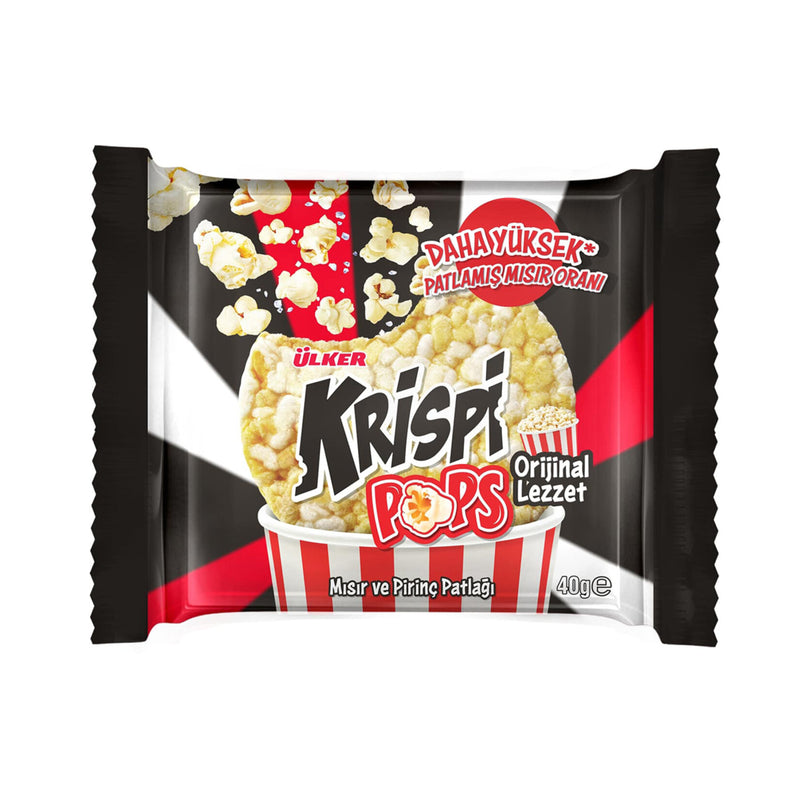 Ülker Krispi Pops Corn and Rice Original (Pirinç ve Mısır Patlağı Orijinal) 40g